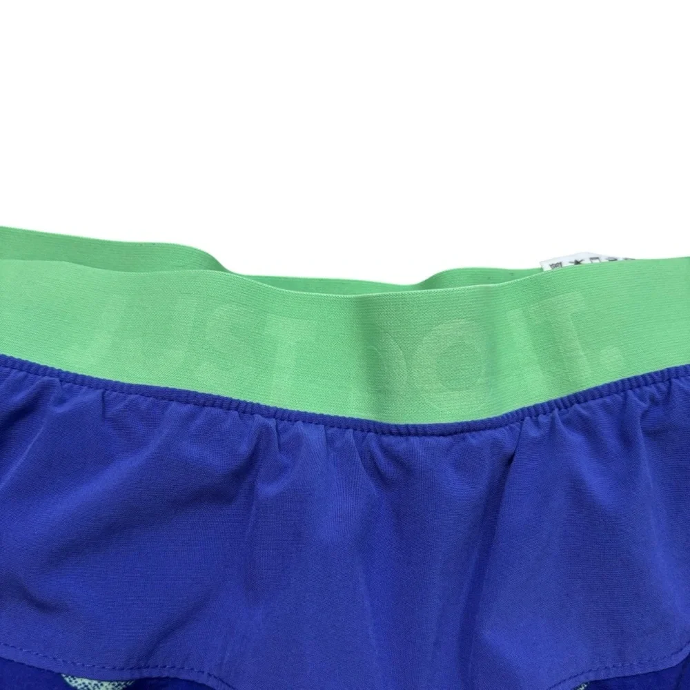 Ladies Nike Dri-Fit Blue‎ and Green Lined Polka Dot Shorts Size Medium